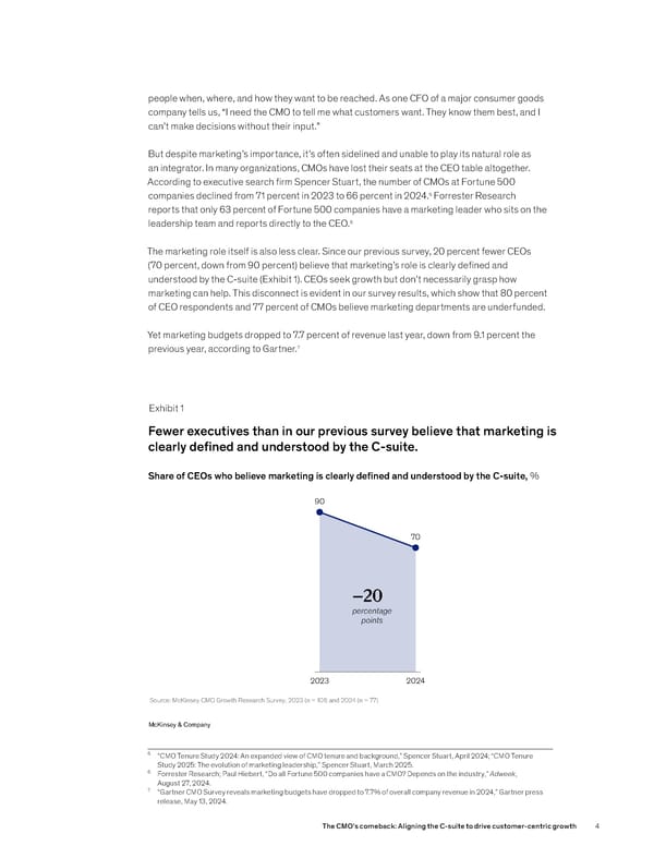 The CMO’s Comeback: Aligning the C-suite to Drive Customer-Centric Growth - Page 4