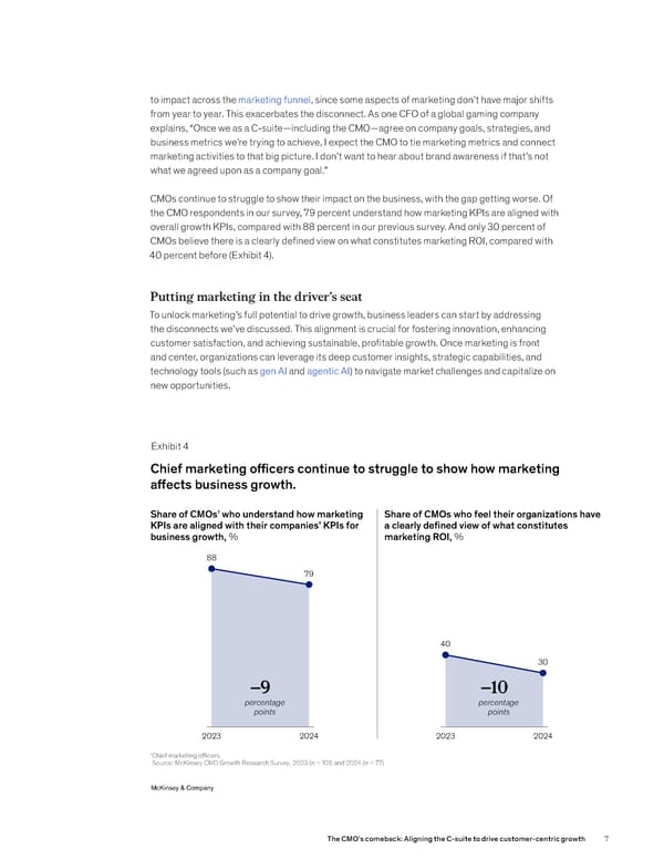 The CMO’s Comeback: Aligning the C-suite to Drive Customer-Centric Growth - Page 7