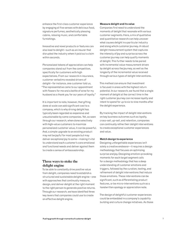 Fueling Growth Through Moments of Customer Delight - Page 7