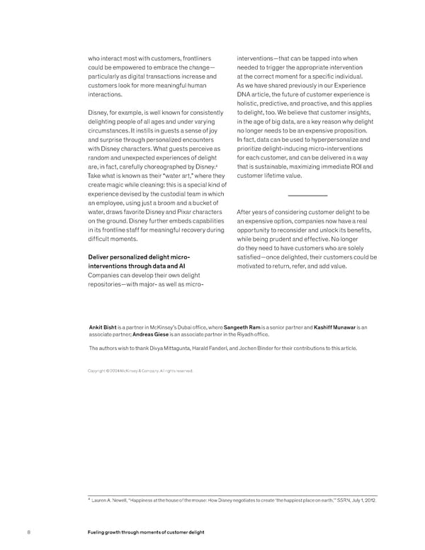 Fueling Growth Through Moments of Customer Delight - Page 8