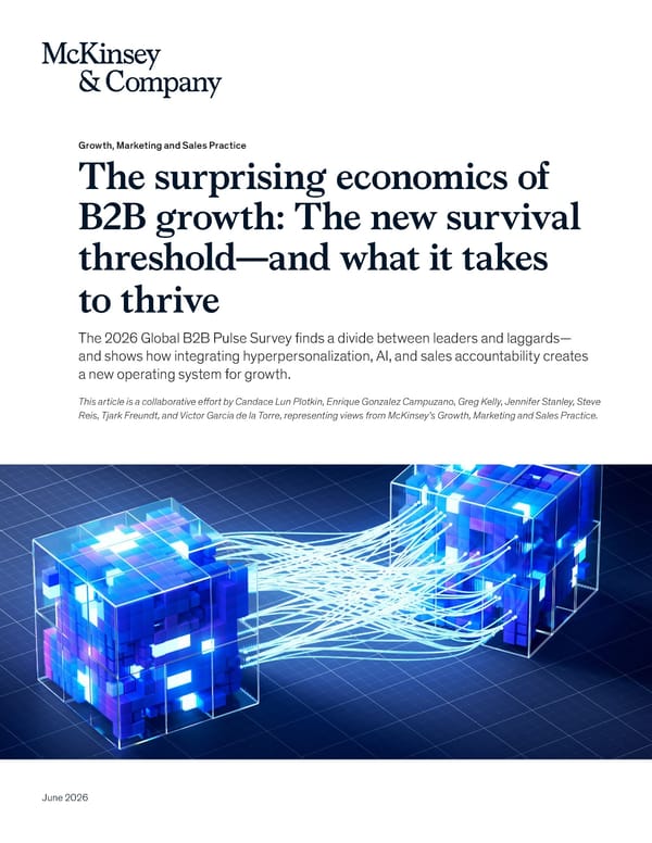 The Surprising Economics of B2B Growth: The New Survival Threshold - Page 1