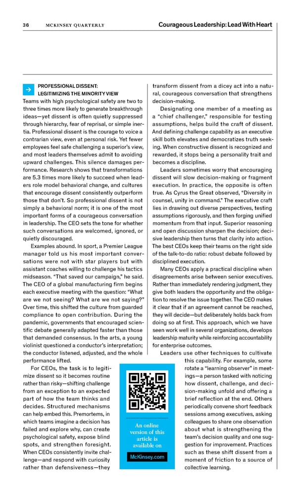 McKinsey Quarterly: A Time for Courage - Page 38