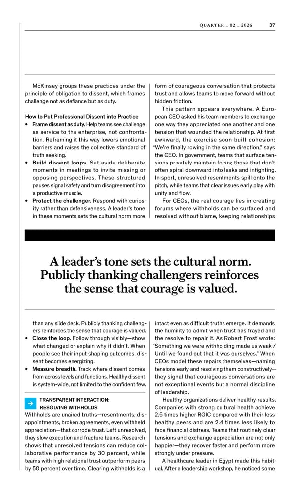 McKinsey Quarterly: A Time for Courage - Page 39