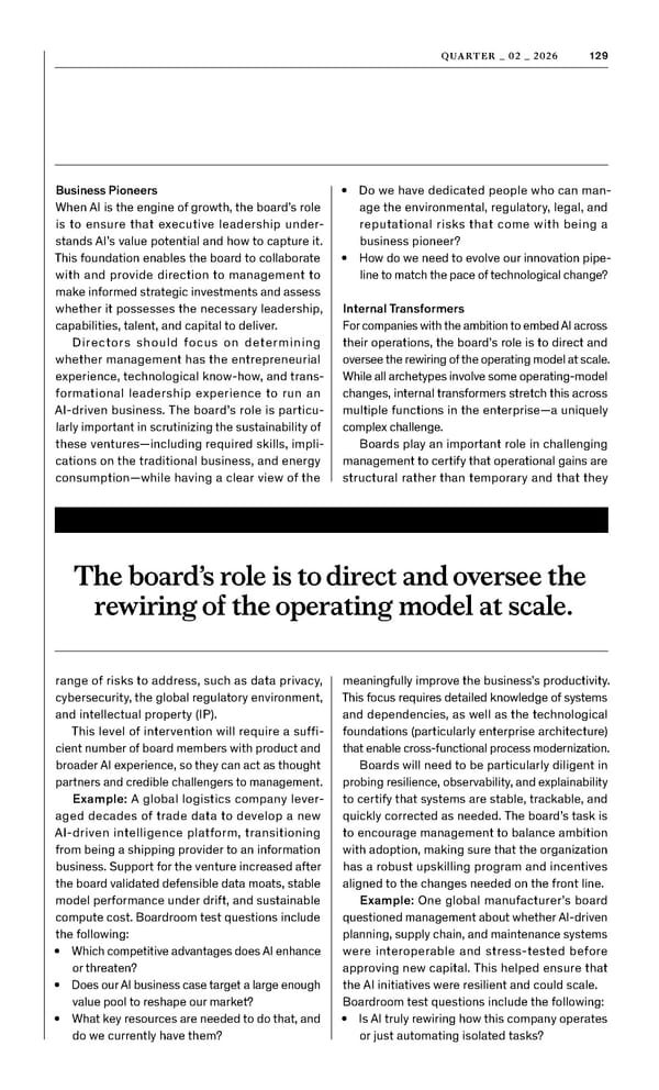 McKinsey Quarterly: A Time for Courage - Page 131